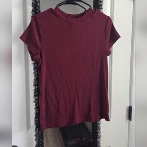 a new day Maroon Short Sleeve Tee
